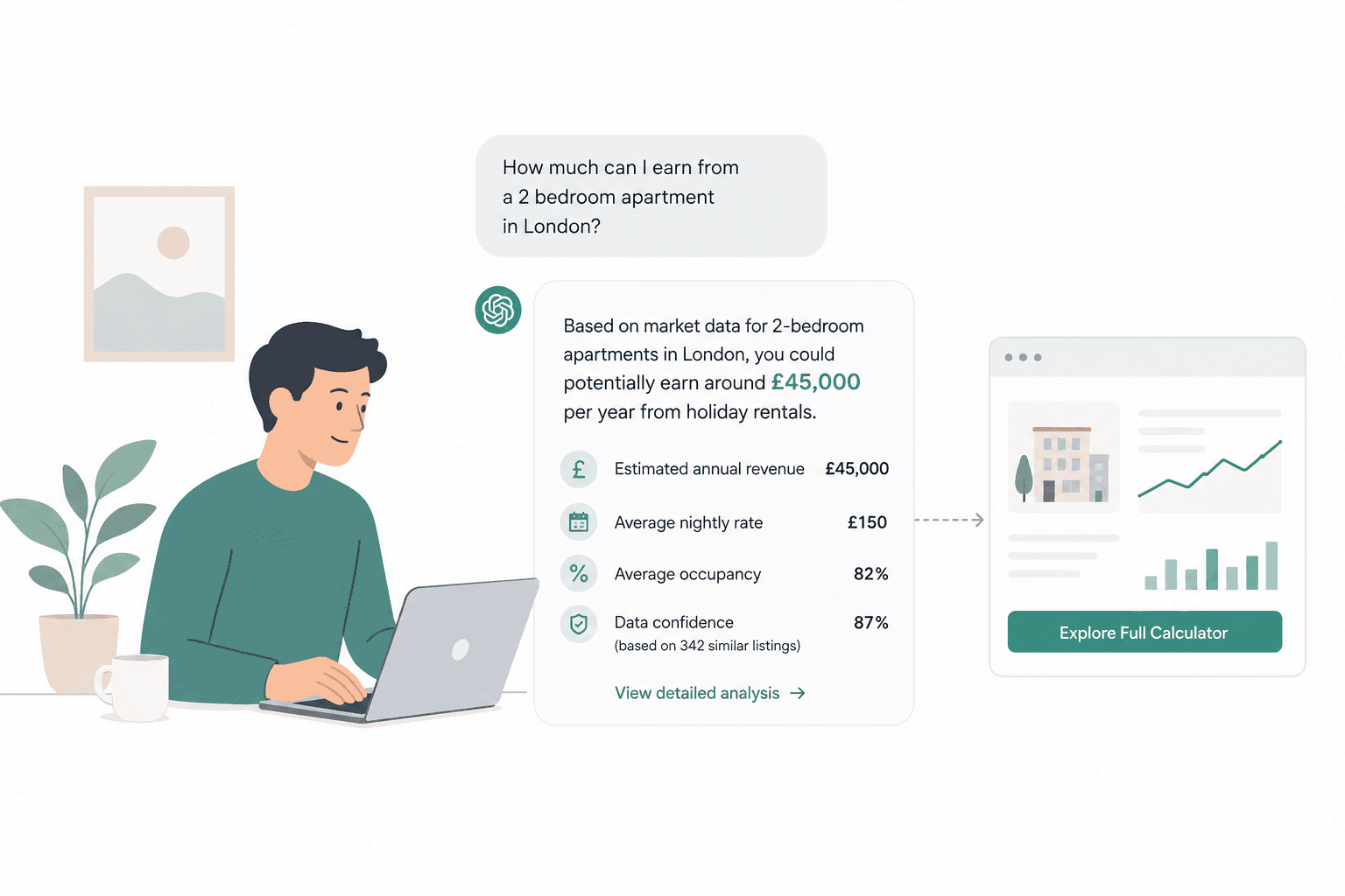 Estimez vos Revenus Locatifs Directement dans ChatGPT avec Dayletus